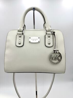 Michael Kors White Saffiano Satchel Bag Shoulder Crossbody